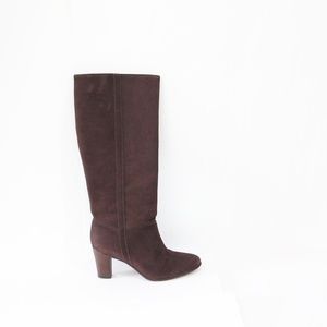 LL Bean Knee High Riding Boots sz 9 Women Leather Shoes Pull on style Heel